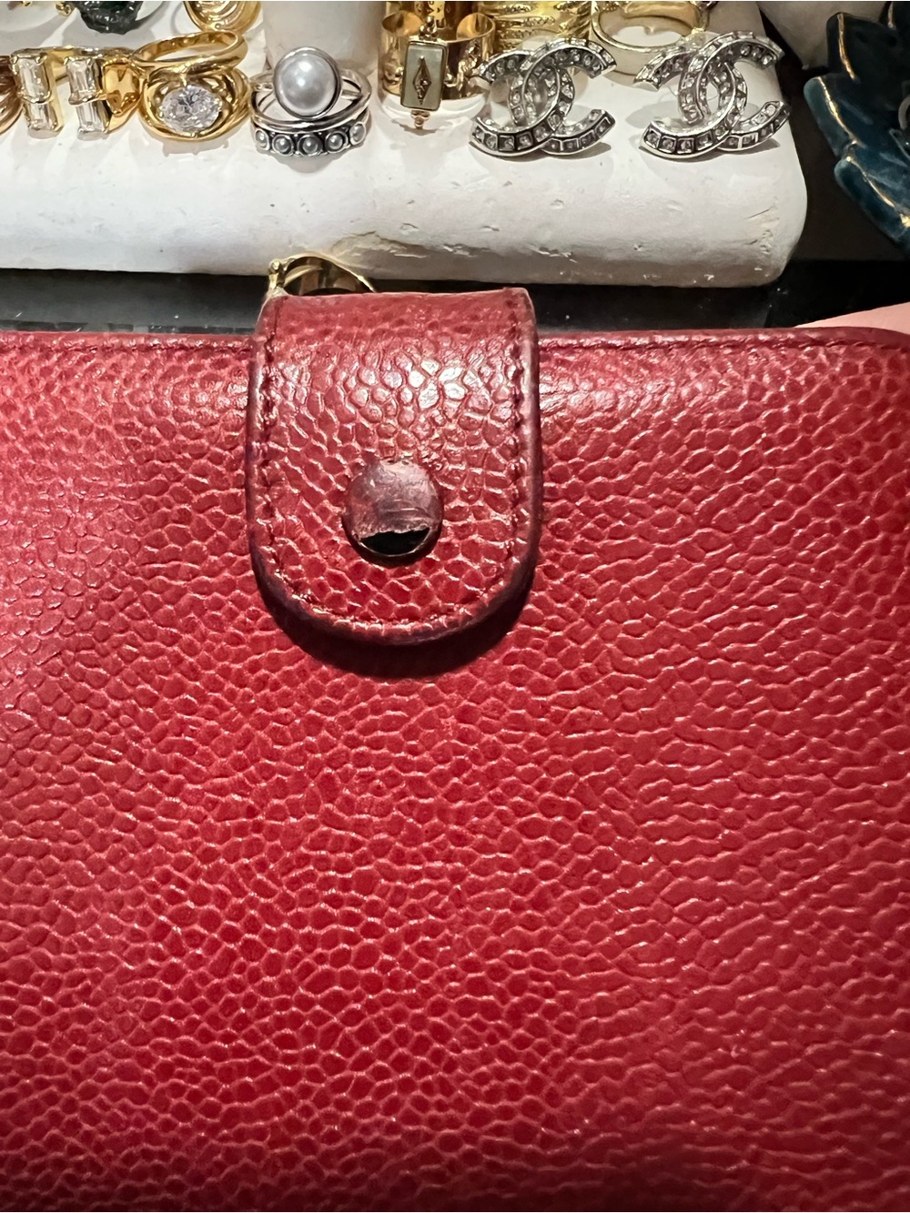 Authentic CHANEL Red Caviar CC Bifold Wallet - Picture 15 of 16